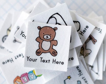 Baby Name Tags - personalized iron on fabric labels for children's clothing or handmade items (for daycare)