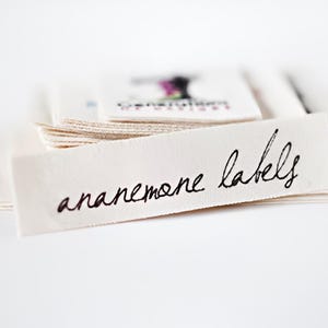 Trial Size custom logo labels / brand labels for handmade items, organic cotton fabric tags