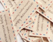Personalized Labels for Hand Made Items, Cotton Tags for Blankets, Quilts, Pillows, Knitting, Sewing, and Crochet (sew on or iron on)