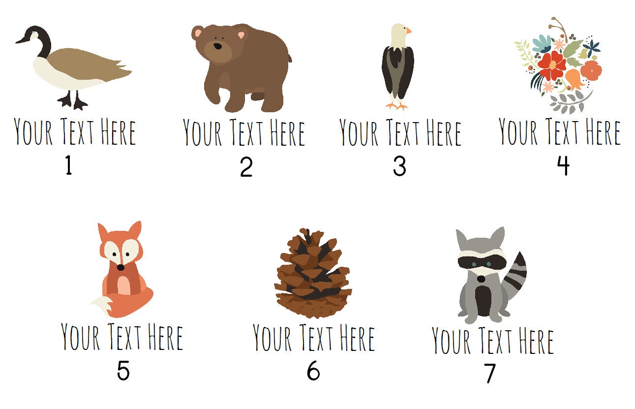 Woodland Clothing Tag Labels - Iron on Tags, Personalized - Etsy