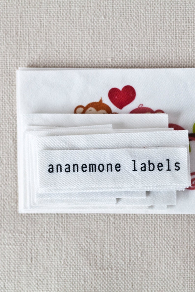 Custom Clothing Labels, White Cotton Sew On or Iron On Adhesive, Fabric Labels for Handmade Items and Apparel image 4