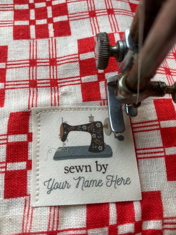 Custom Sewing Tags Hand Drawn Sewing Graphics on Organic Cotton sew on  Clothing Labels for Handmade Items 
