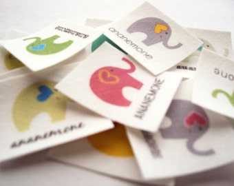Iron On Labels - 75 personalized name tags or fabric labels for handmade items