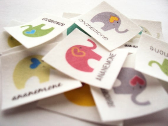 Personalized Knitting Labels Fabric Tags for Handmade Items 