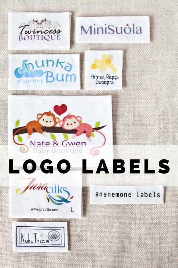 No-fray Custom Clothing Labels for Handmade Items Logo, Image, or  Personalized Text, Organic Cotton Fabric for Sewing or Knitting 