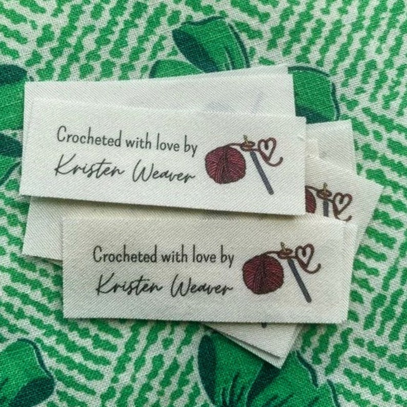 Handmade Labels for Crocheted Items Small Organic Cotton - Etsy