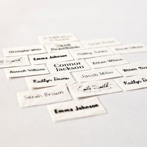 Sew on name tags / clothing labels white organic cotton labels for clothing image 3