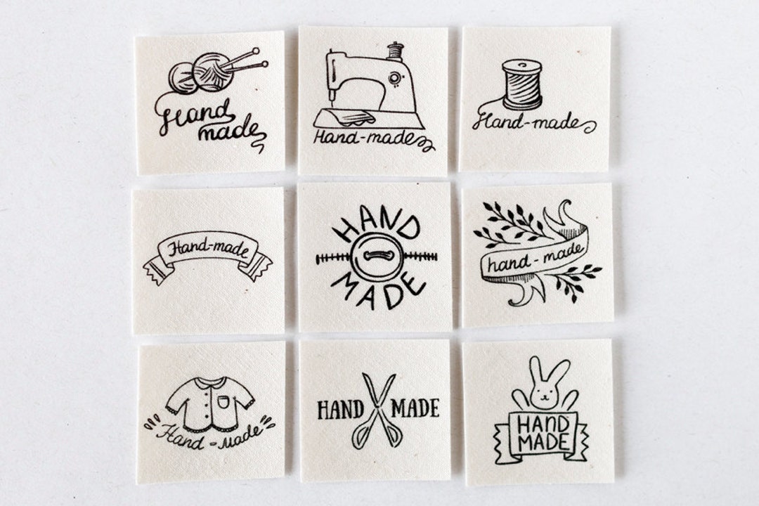 Handmade Cotton Fabric Labels: Sew-in or Iron-on, Craft & Sewing ...