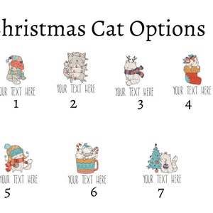 Christmas Cat Labels, set of 37 Personalized No-Sew Iron On Labels for Christmas Gifts and Handmade Items image 4