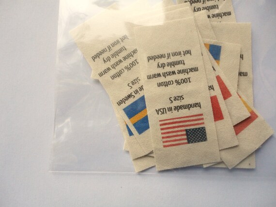 Natural Fabric Labels for Handmade Items Custom Clothing Tags, Iron on or  Sew on for Sewing, Knitting, and Quilting 