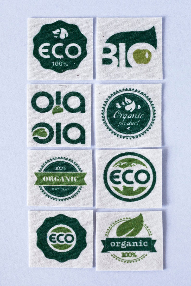 Natural Fabric Labels for Handmade Items custom clothing tags, iron on or sew on for sewing, knitting, and quilting image 7