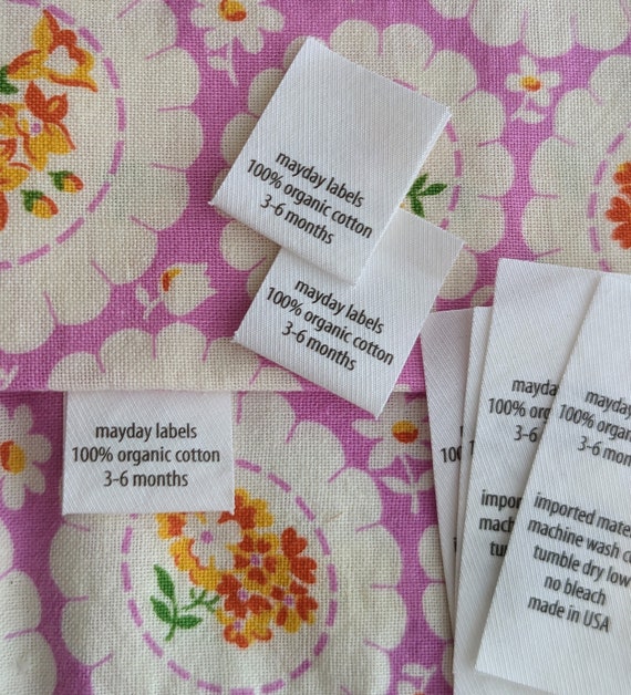 Custom care labels for clothing