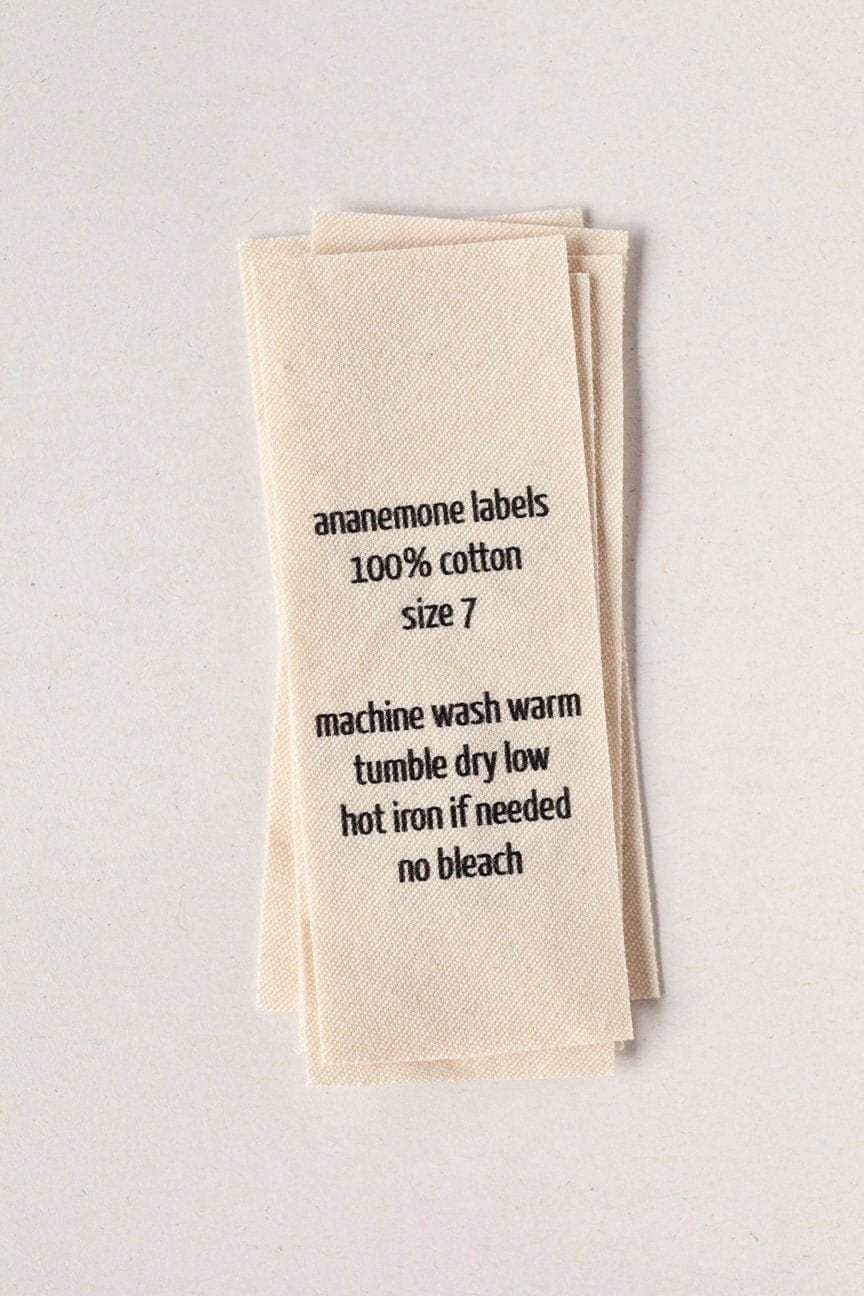 Cotton Cold wash Hot iron Washing Care Labels