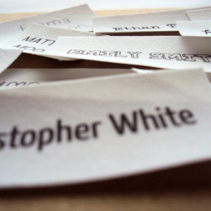 Iron On Name Tags, Organic Cotton Personalized Labels image 3