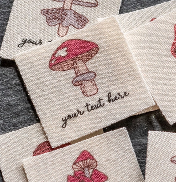 Organic Cotton Sewing Labels for Handmade Items fabric Tags for Pillows,  Bags, and Blankets 