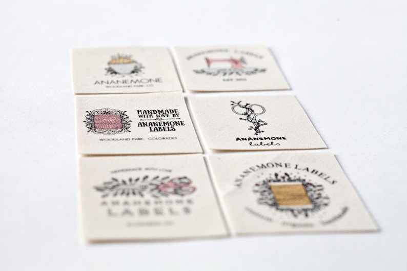 Sewing Labels for Handmade Items, Personalized Custom Tags for Quilts and Clothing on Organic Cotton image 4