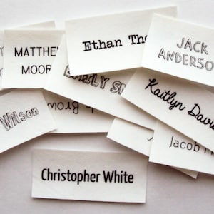 Iron On Name Tags, Organic Cotton Personalized Labels image 2