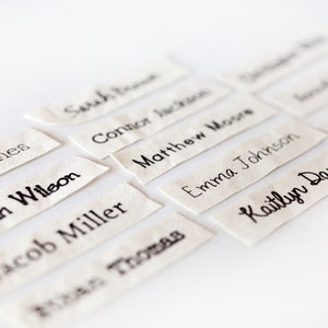 Organic Cotton Name Labels sew on name tags clothing labels for children's clothing or handmade items image 3