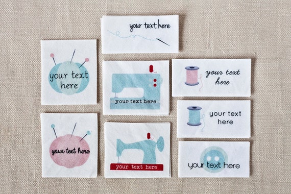 Custom Sewing Labels, Personalized Logo Tags sewing Gift or Seamstress Gift  for Sewing Projects 