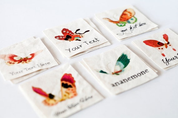 Personalized Knitting Labels Fabric Tags for Handmade Items 