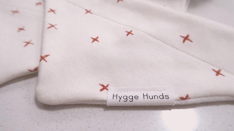 Custom Hem Tags 100% Cotton Fold Over Labels for Handmade Items and Clothing, Printed in Color Knitting and Sewing Labels for Crafts image 7