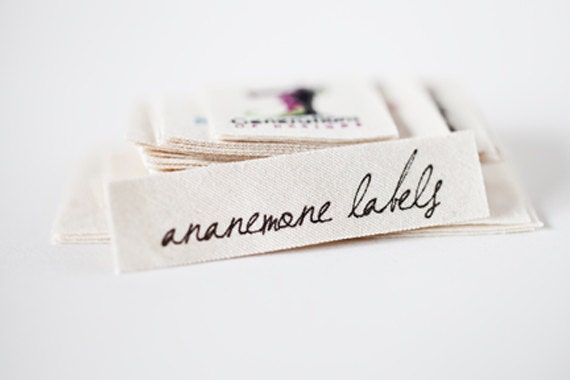 Organic Cotton Name Labels Sew on Name Tags clothing Labels for