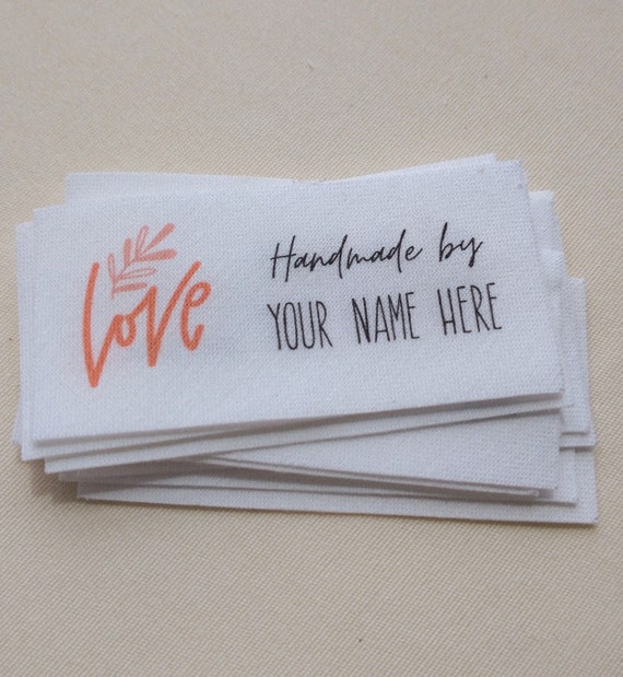 Personalized Knitting Labels, Fabric Tags for Handmade Items crochet or  Knitting Gift 