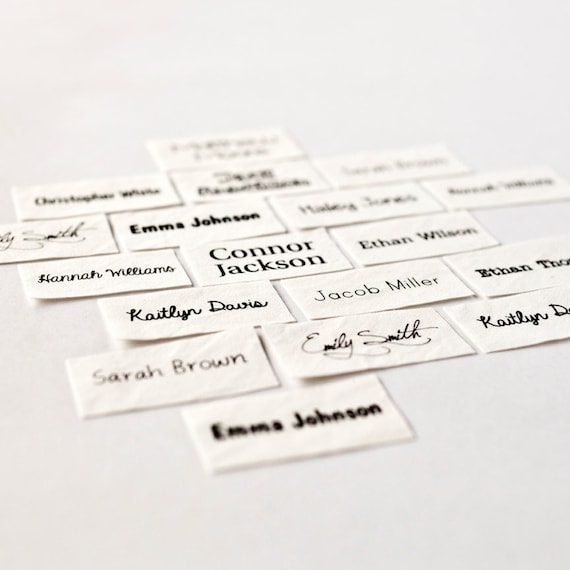 Sew on Name Tags / Clothing Labels White Organic Cotton Labels for Clothing  