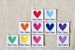 75 Iron On Personalized Clothing Labels for Kids with Rainbow Hearts (custom name tags for face masks) 