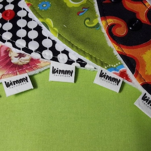 Trial Set of Fold Over Labels Custom Clothing Labels for Handmade Items, Sewing Labels on 100% Cotton, Folded image 5