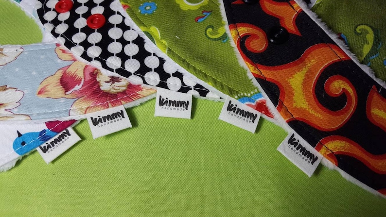 Trial Set of Fold Over Labels Custom Clothing Labels for Handmade Items, Sewing Labels on 100% Cotton, Folded image 5