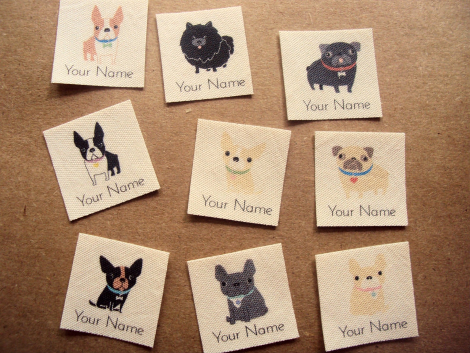 Dogs Name Tags Iron on Name Labels for Children's Etsy