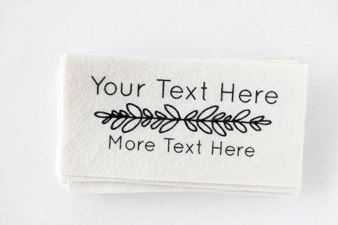 Personalized Labels for Hand Made Items, Cotton Tags for Blankets