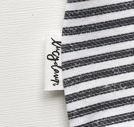White Cotton Foldover Labels Custom Clothing Labels for Handmade Items,  Folded 