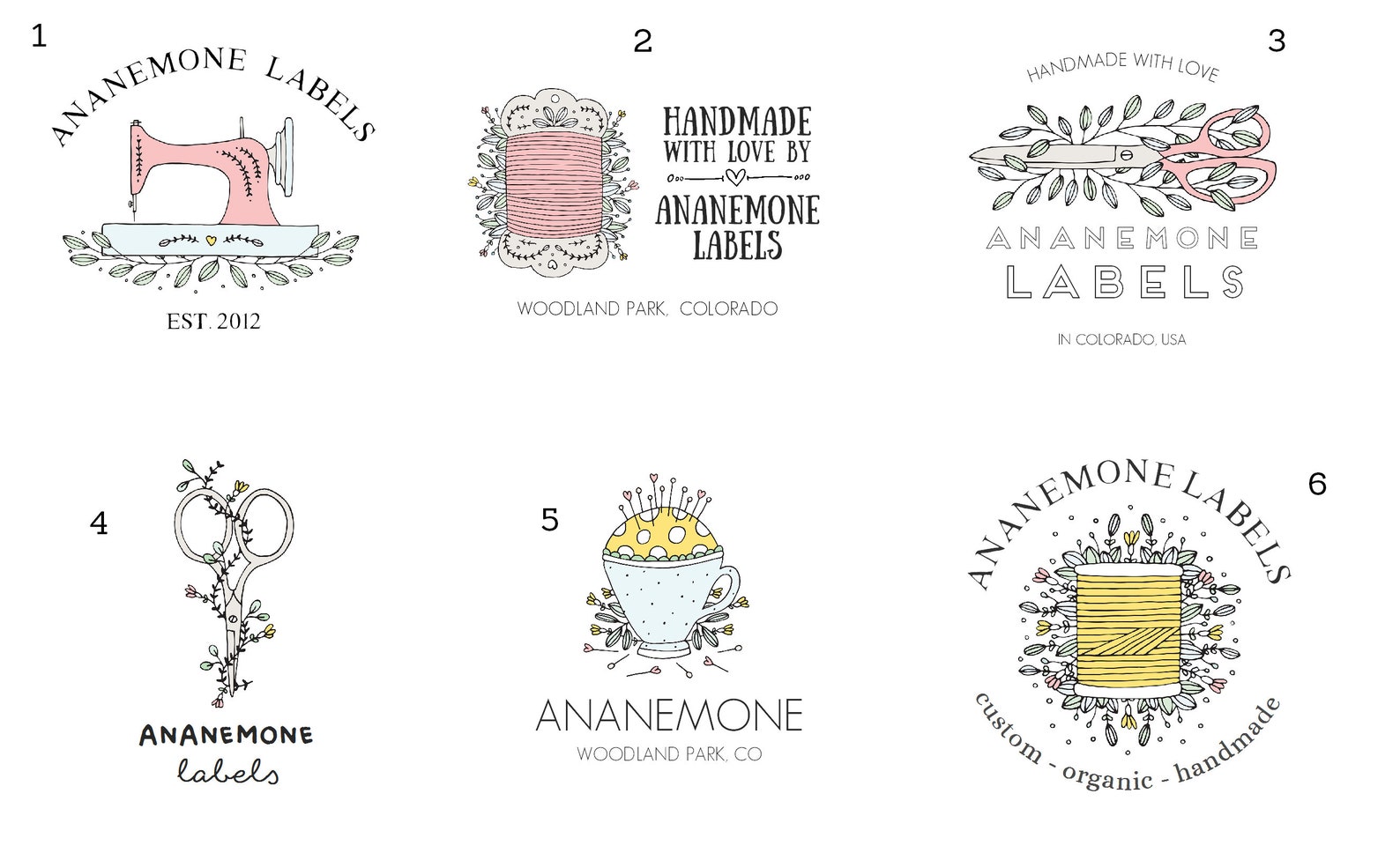 Sewing Labels for Handmade Items Personalized Custom Tags Etsy