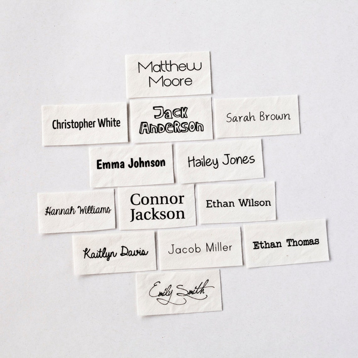 Sew on name tags / clothing labels white organic cotton Etsy