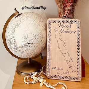 Carte Voyage personnalisable  -Aventure personnalisée - RoadTrip - Cadeau Souvenir Unique - Lune de miel - Itinéraire Trail Randonnée Vélo