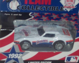 San Diego Padres 1992 MLB Diecast Corvette New in Package Collectible 1:64 Scale Toy Car By White Rose Matchbox