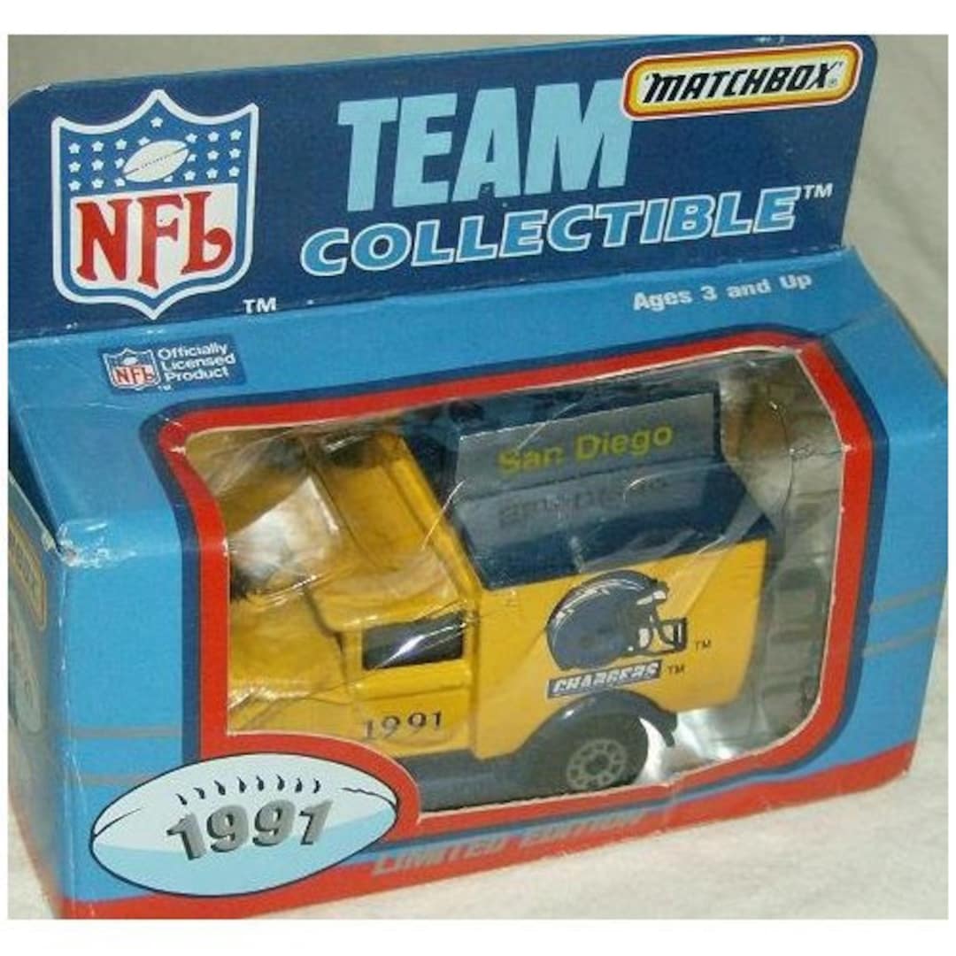 San Diego Chargers 1991 Matchbox/white Rose NFL Diecast Ford Model A Truck  1/64 Scale Vintage Toy Car New in Package