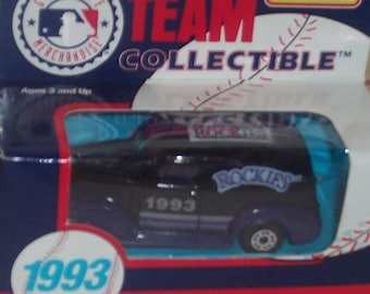 Colorado Rockies 1993 MLB Diecast Sedan New in Package Collectible 1:64 Scale Vintage Toy Car By White Rose and Matchbox