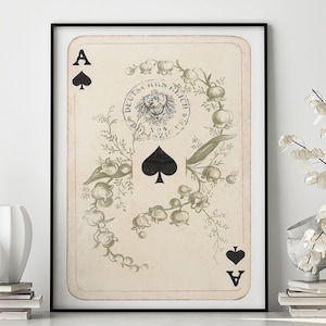 Arte murale alla moda con carte da gioco retrò, poster Lucky You, stampa estetica alla moda, arte murale con carte da gioco, stampa con carte da gioco nere, poster vintage con carte da gioco