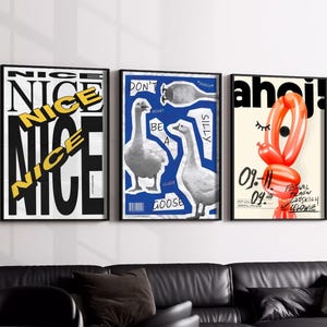Modny zestaw 3 kolorowych, retro ściennych grafik, sztuka na barze w stylu vintage, modny estetyczny nadruk, sztuka ścienna z lat 70., plakaty do pokoju w akademiku w stylu funky, wystrój pokoju Y2k