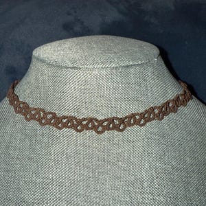 Tatted Brown Necklace