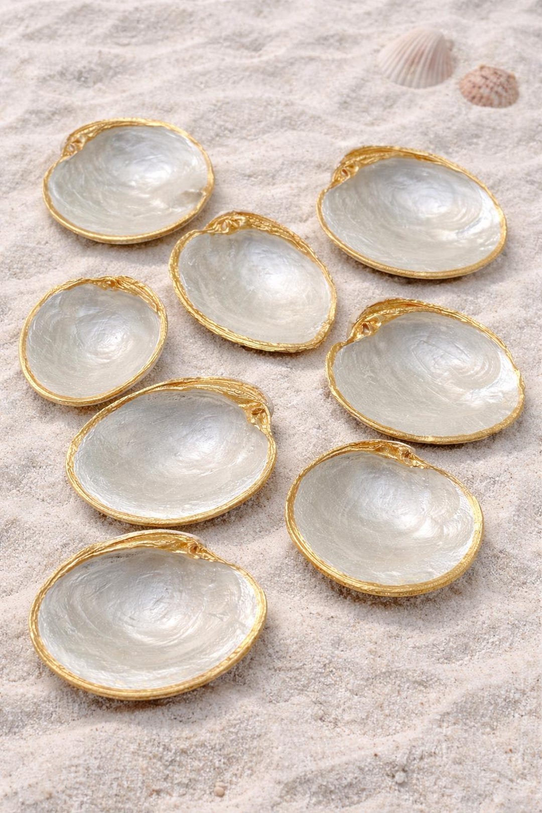 Handmade Trinket: Girly Retro Handcrafted Gold-edged Clam Shell Jewelry ...