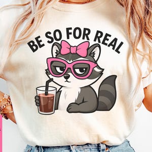 Funny Raccoon Teacher Shirt: Sarcastic Iced Coffee Lover Gift