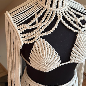 Macrame dress, Macrame Costume, Festival macrame dress, Boho dress
