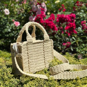 Small Raffia Crossbody Bag – Woven Summer Purse with Plastic Base, Gift For Her
