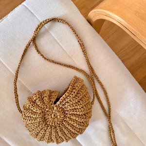 Sac coquillage, sac coquillage en raphia, petit sac à main