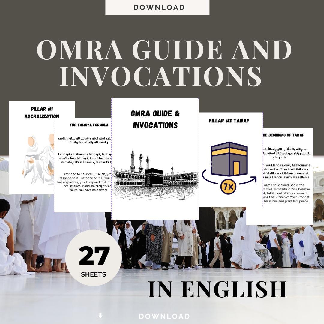 Quick Guide Umra Umrah Guide Step by Step in English | Printable Umrah Duas, Invocations ...