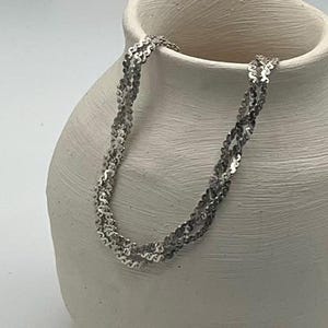 0030~Braided Old Silver Stiff Bracelet main image 1